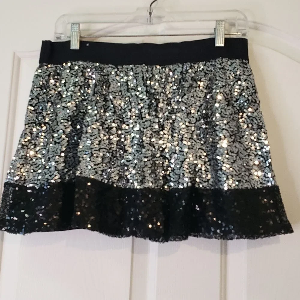 Justice Black Lined Skirt
